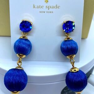 NWT Kate Spade Blue Linear Earrings
